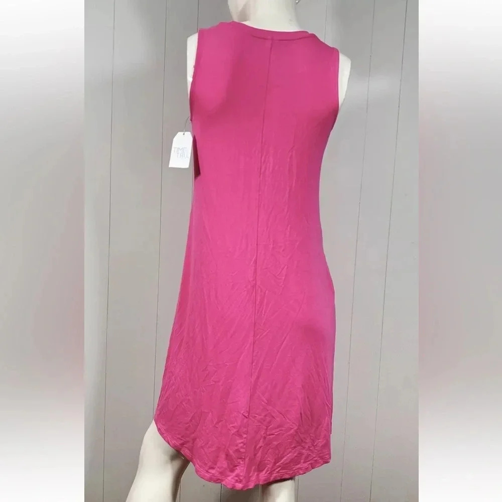 NEW Time and Tru Women's Pink Sleeveless Knit Dress Size S (4-6) - Picture 3 of 8